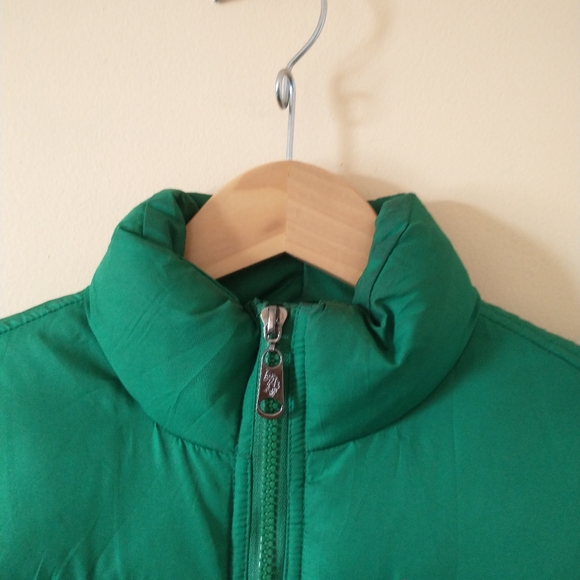 Us Polo Association puffer vest size medium green with big pink pony. - Picture 7 of 8